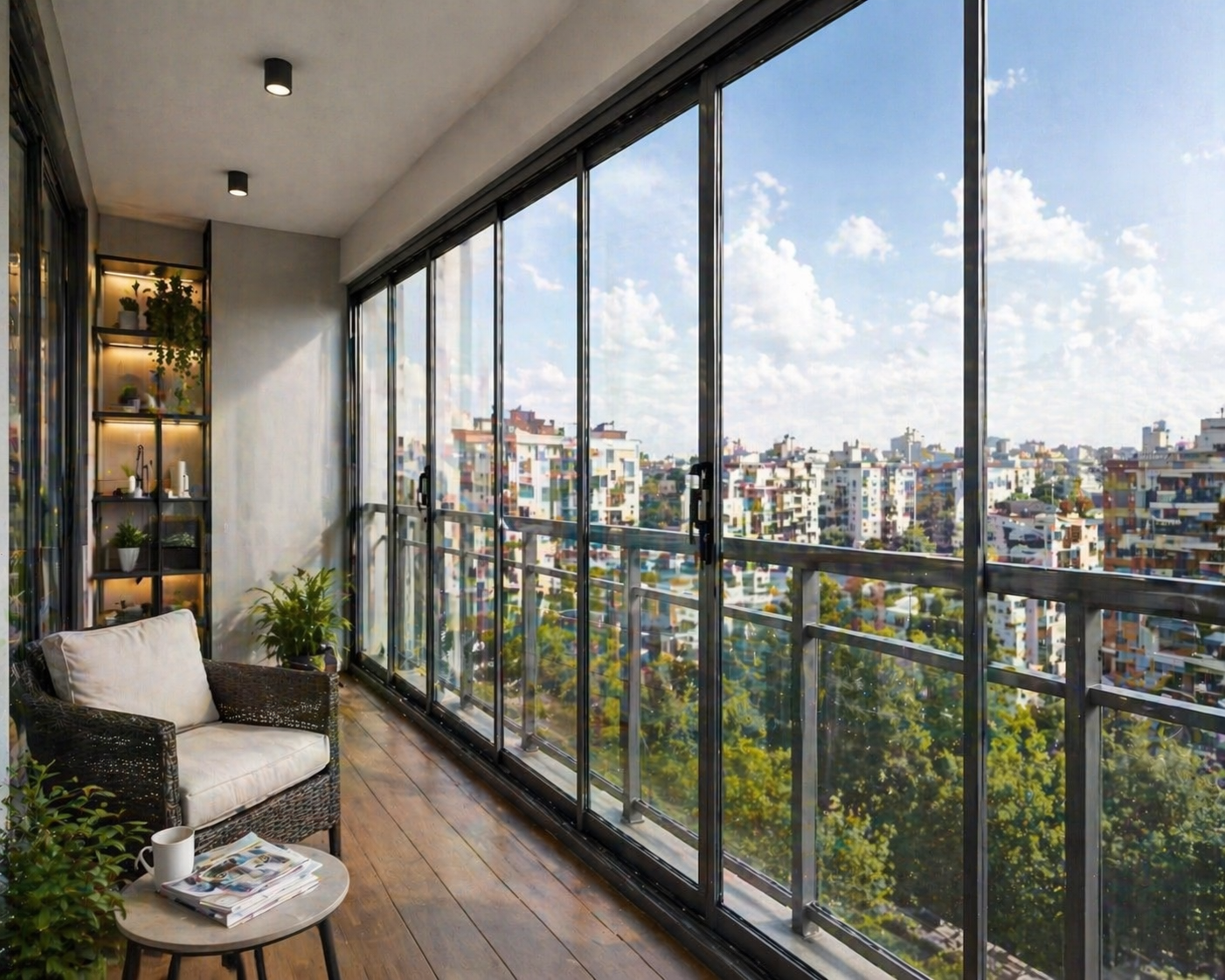 Холодное раздвижное остекление