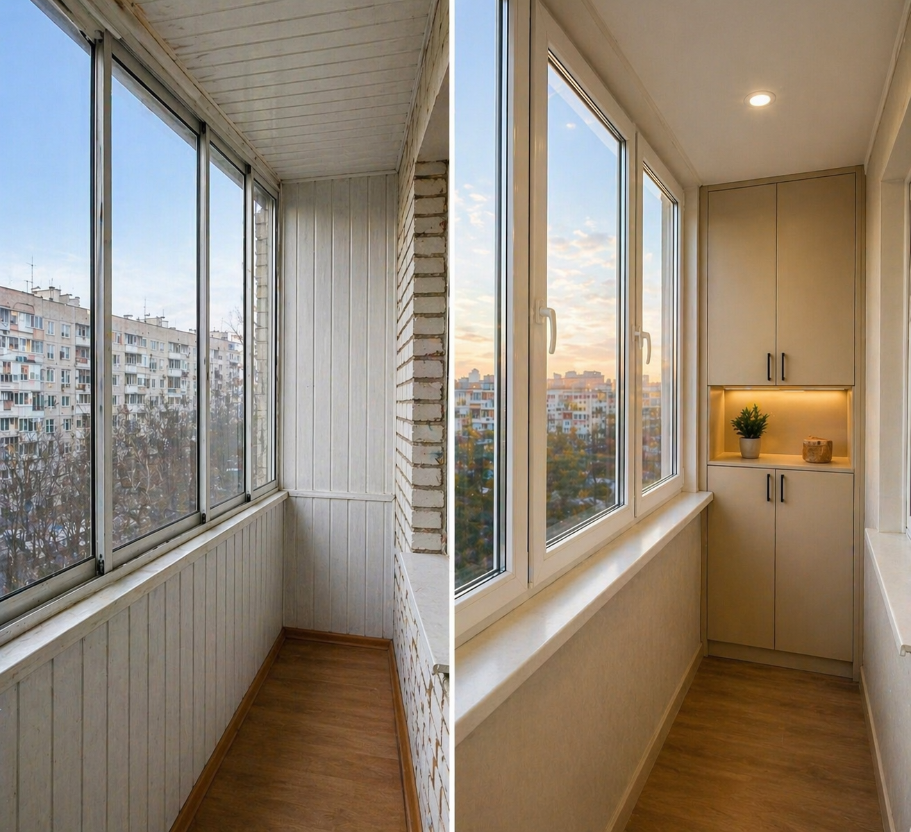 Замена холодного остекления на теплое