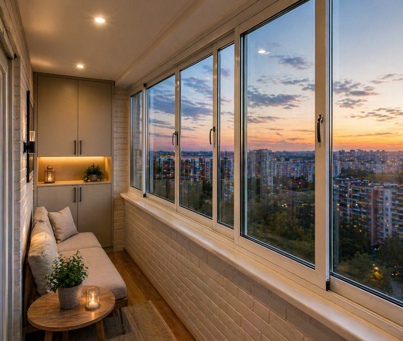 Теплое раздвижное остекление